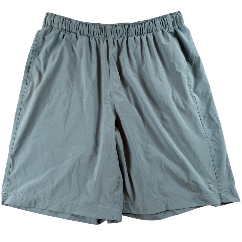 Free Fly Mens Large Blue Performance Shorts 7 1/2" Inseam Stretch Elastic Waist